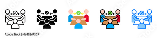 Mediation icon multiple style 