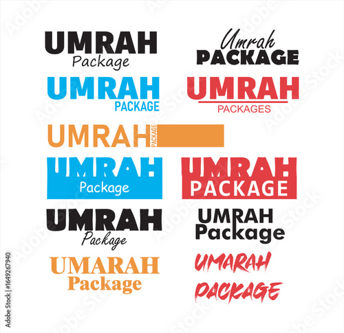 Print, set  of Umrah package web banners for travel agencies. Islamic social media post design, english design, Islamic Travel