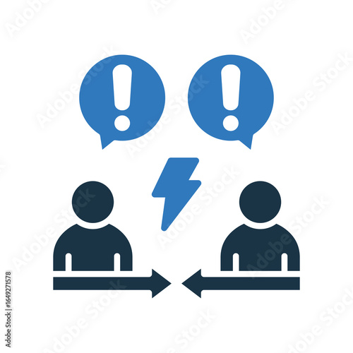 Conflict mixed color icon