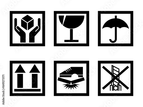 荷物取扱マーク（ケアマーク）のセット