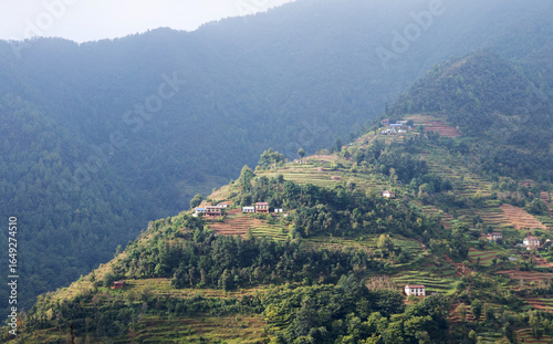 Terraced Hills of Himalayan Foothills