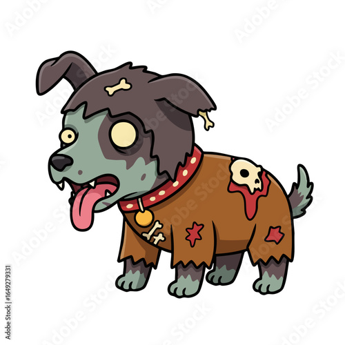 Undead Dog Vector – Creepy and Fun Halloween Artwork