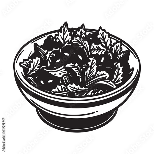 A Fresh and Healthy Green Salad, a Vibrant and Nutritious Meal for a Clean Eating Lifestyle and Balanced Diet