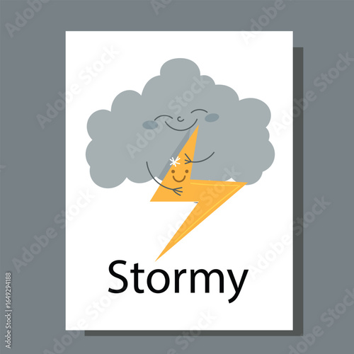 Stormy Weather – Flat Vector Illustration