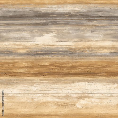 Seamless Rammed Earth Wall Texture with Horizontal Layers