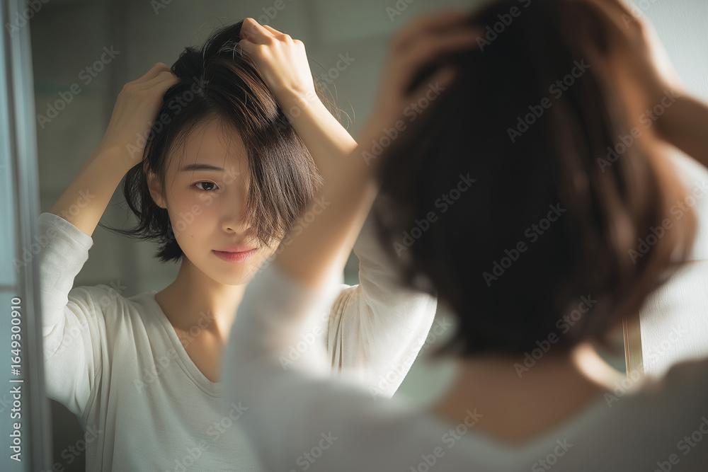 Fototapeta premium ストレスで鬱状態の若い女性