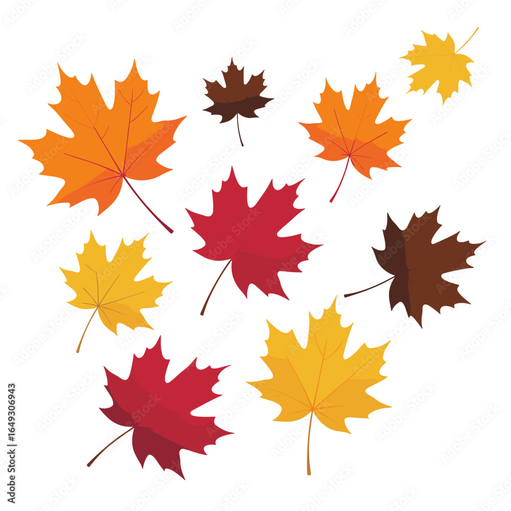 Fototapeta premium Fall foliage colorful maple leaves creates stunning autumn season mood for your next design project