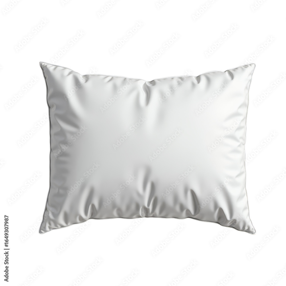 Realistic soft white pillow isolated on a transparent background for mockups and presentations Realistic soft white pillow isolated on a transparent background for mockups and presentations