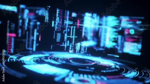 Wallpaper Mural computer screen with binary code Torontodigital.ca