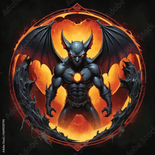 Halloween Vampire Bat Vector T-shirt Design	with Black Background