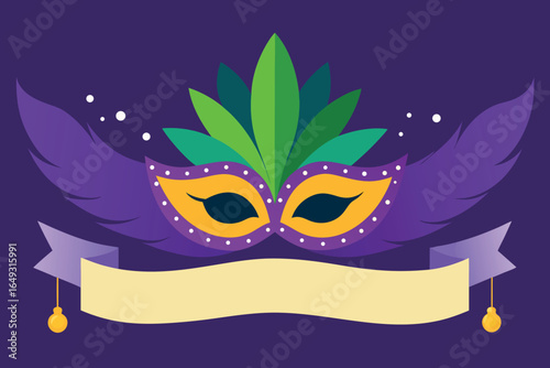 Vibrant mardi gras celebration design with festive elements
