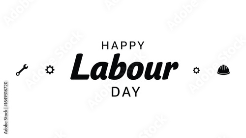 Labour Day Celebration: A celebratory graphic for Labour Day, featuring a bold design and relevant icons, symbolizing the hard work and dedication of the workforce.