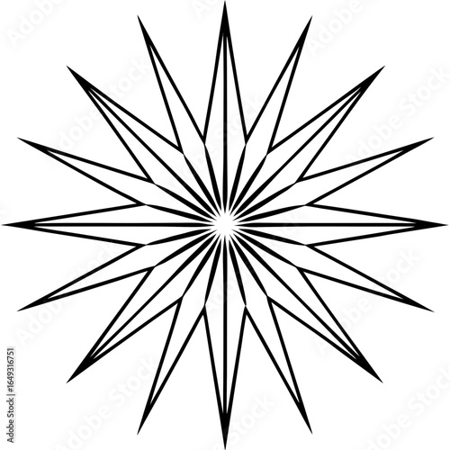 Radiant Fractals on White