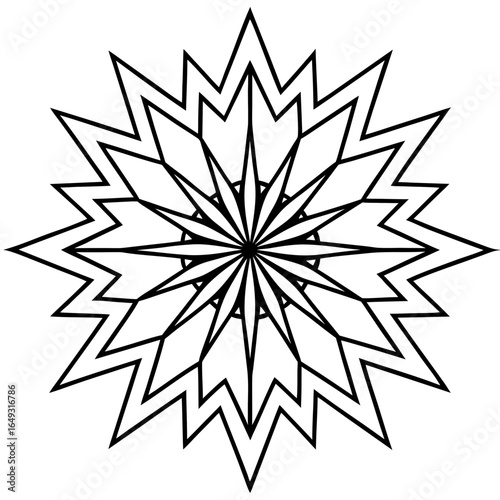 Radiant Fractals on White