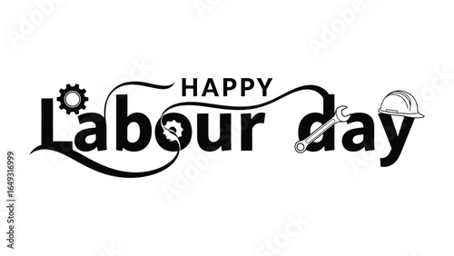 Happy Labour Day Banner: Celebrating hard work and dedication with a stylish banner design, featuring iconic symbols representing labor.