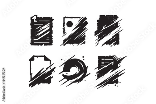 Hand Waterdrop Black and White Paint Page Paper Vector Art