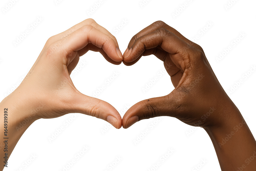 Fototapeta premium heart shape made of hands