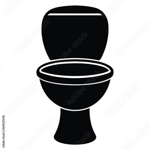 Clean Sanitation Toilet Icon Vector Silhouette for Hygiene & Public Health Awareness