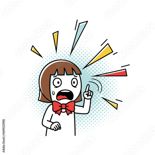 Young person reacting with shock and surprise to unexpected news or an unsettling development