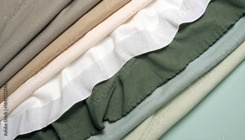 Neutral fabric textile cotton linen soft smooth layered close up pastel calm
