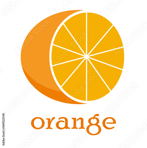Slice of orange fruit .