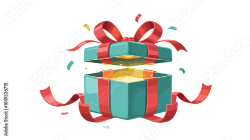 A beautifully wrapped gift box, radiating anticipation and excitement.