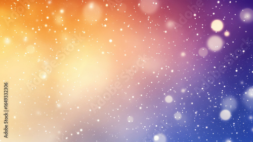 Abstract bokeh background with warm orange and cool blue tones