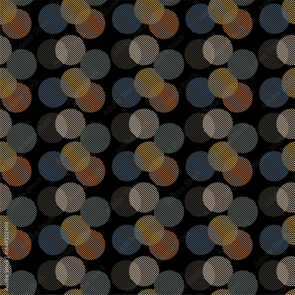 Seamless pattern with polka dot circles vector artistic print for textile paper decor wallpaper background endless creative art