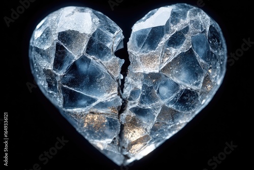 Shattered heart of ice
