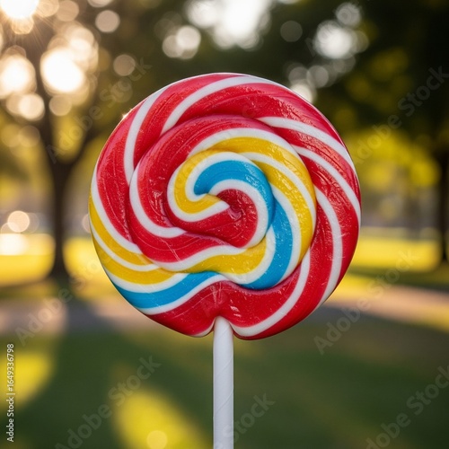 colorful lollipop isolated on white background