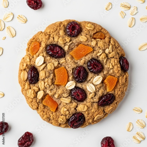 Delicious oatmeal cookie packed with dried fruit and oats