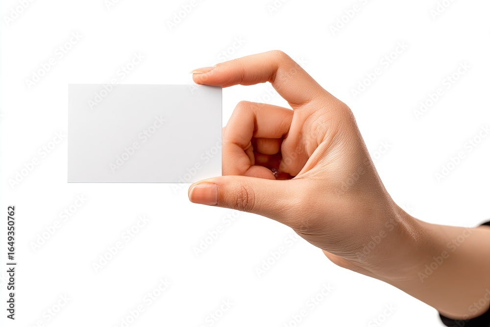 Obraz premium Hand holding blank business card
