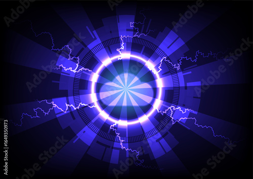 Futuristic Electric Energy Core Burst