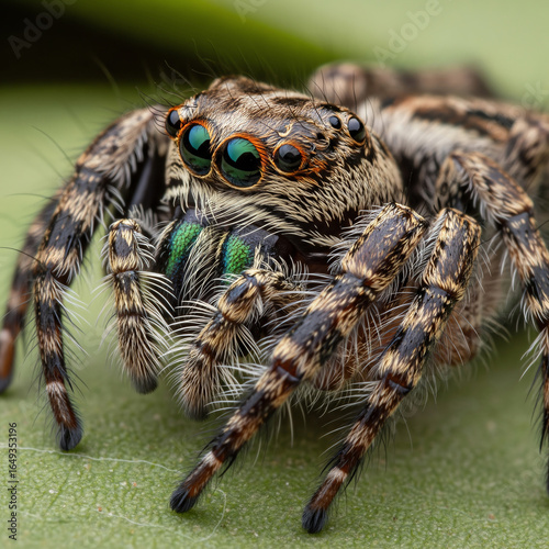 Wild spider macro close-up, detailed view of spider on natural background, arachnid photography, insect wildlife, nature close-up, detailed macro shot of spider