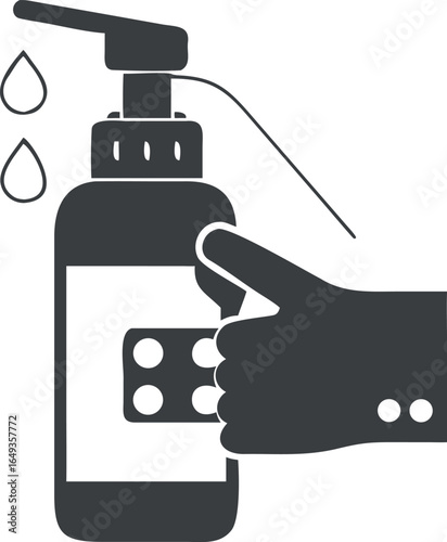 realistic antibacterial hand sanitizer disinfection eps