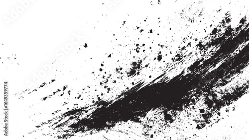 Coal dust texture top view isolated on white for grunge backgrounds. Black coal dust texture isolated on white for creative design projects 