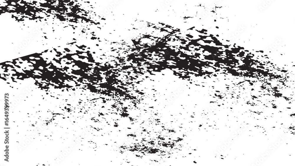 Fototapeta premium Isolated coal dust and black powder texture on white clean surface. Black coal powder texture background isolated on white top view. 