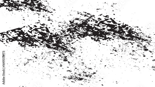 Isolated coal dust and black powder texture on white clean surface. Black coal powder texture background isolated on white top view. 