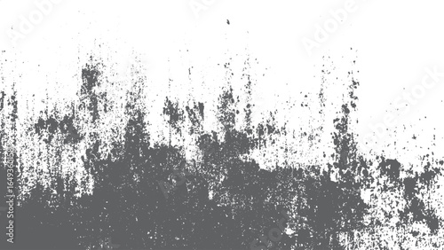 Coal powder texture top view isolated on clean white background. Black dust texture with coal particles isolated on white background 