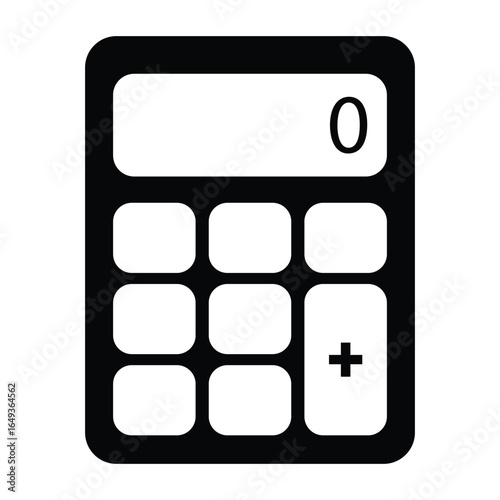 Calculator icon. Illustration of calculator accounting finance mathematics calculation business math tool device gadget.  Accounting icon. EPS 10