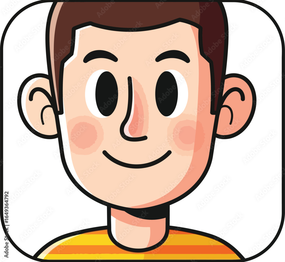 Cartoon man with striped shirt, illustration VECTOR Cartoon man with striped shirt, illustration VECTOR