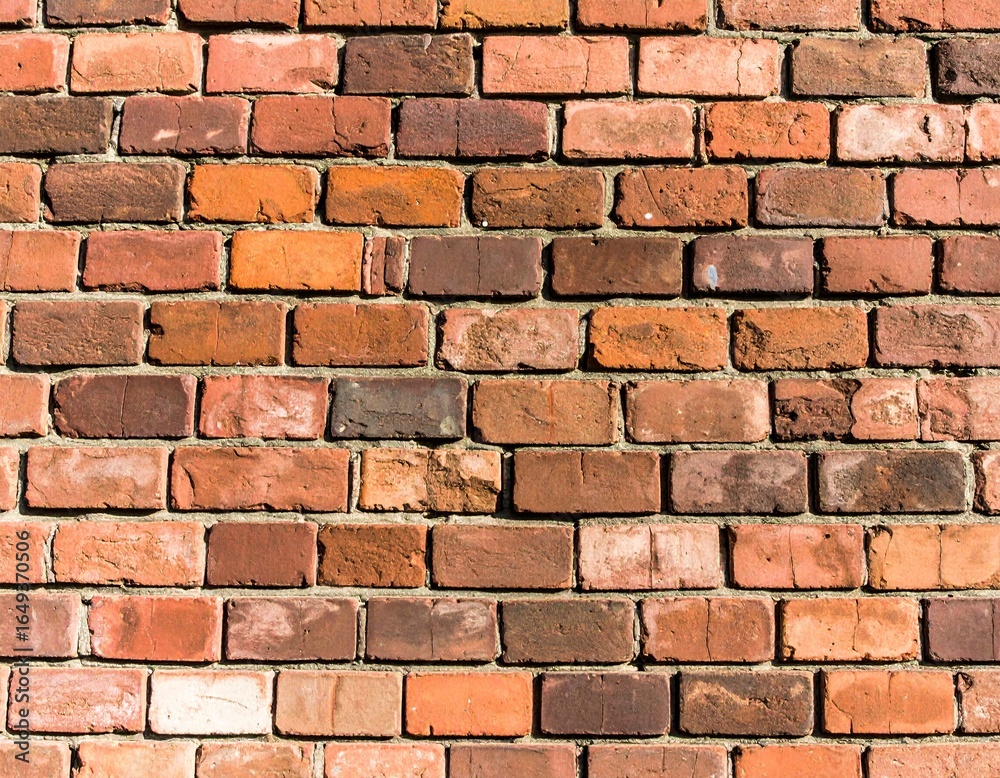 Obraz premium Grunge brick wall texture, weathered, full frame, background