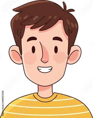 Smiling man cartoon character illustration VECTOR