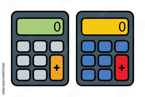 Calculator icon set. Simple illustration of calculator, perfect for calculator logos and icons. eps 10