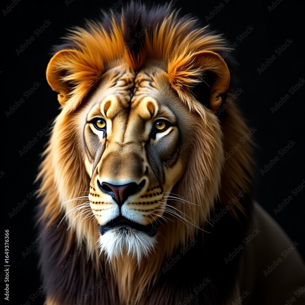 Naklejka premium lion head vector