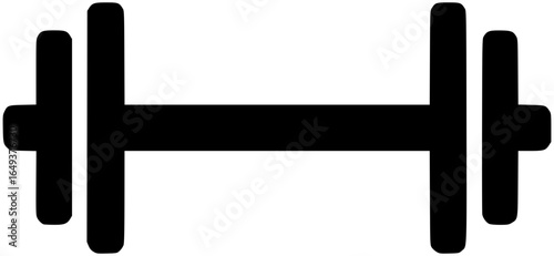 Barbell – Minimalist Black and White University Gym and Physical Education Vector Icon