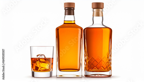 Bottle whiskey whisky glass.