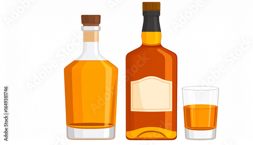 Bottle whiskey whisky glass.