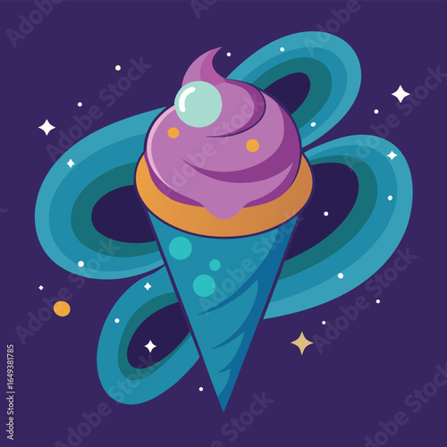 ice cream with a cone