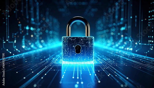 Wallpaper Mural lock on binary code Torontodigital.ca